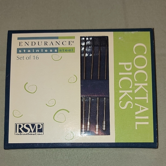 Silver Cocktail Picks Set - Picture 2 of 5